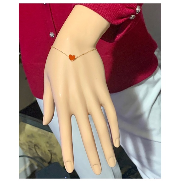 COPY - 18k Solid Gold Heart Bracelet - Picture 2 of 6